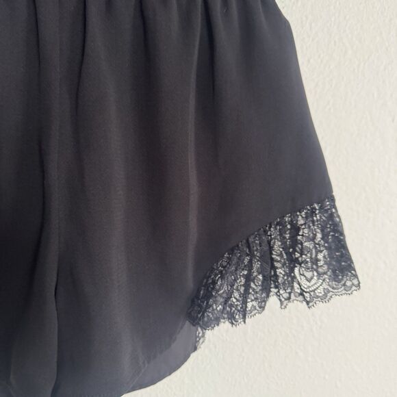 Guess Romper Size Medium Black "Flirty" Lace Trim Soft Y2K Backless Date Night - Picture 6 of 16